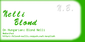 nelli blond business card